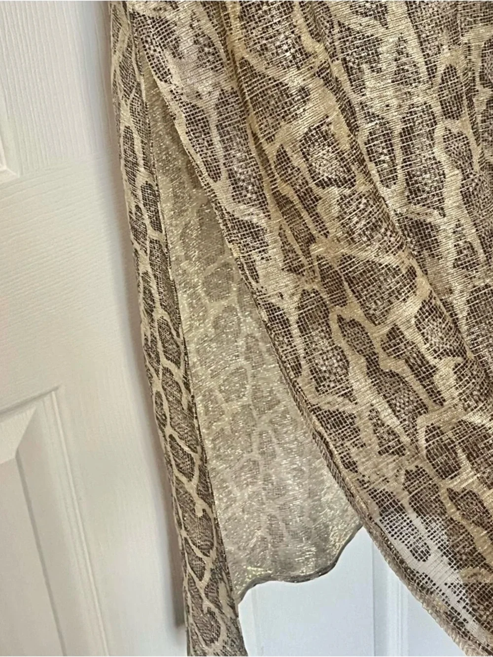 Brand NEW: Show Me Your MuMu Gold Metallic Cheetah / Leopard Print Maxi Coverup - Picture 5 of 6